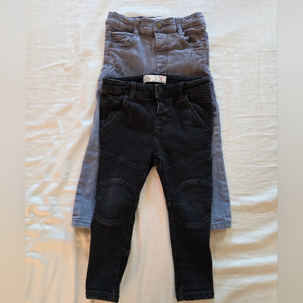 Zara Kids Black and Blue Jeans Set